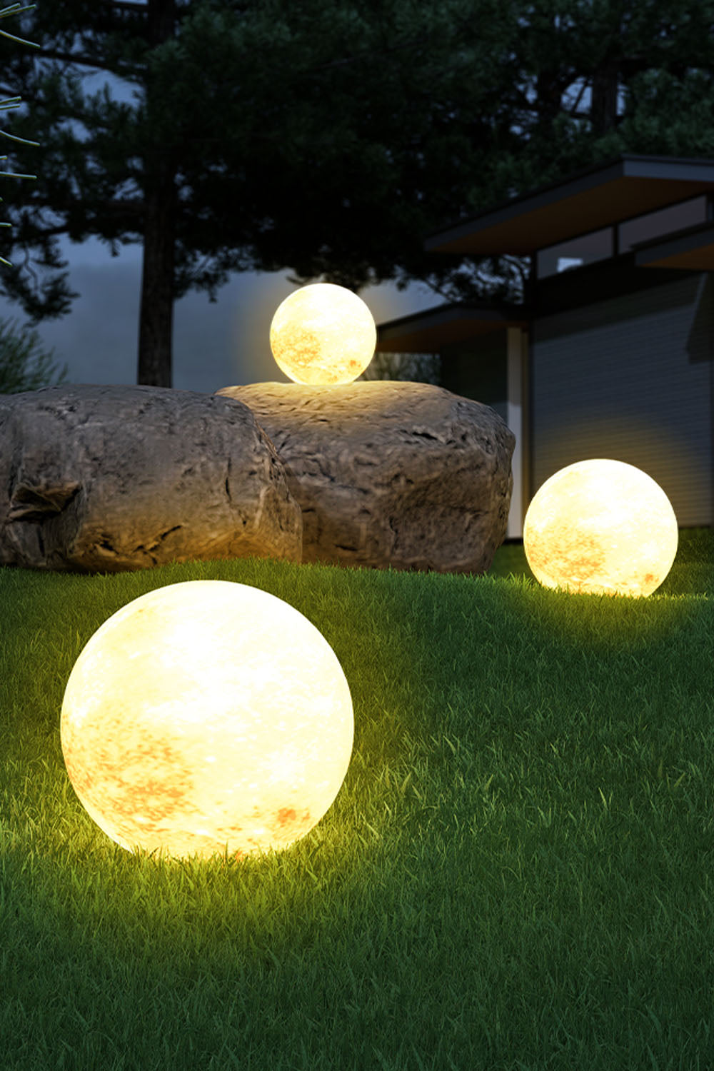 Outdoor Moon Floor Lamp
