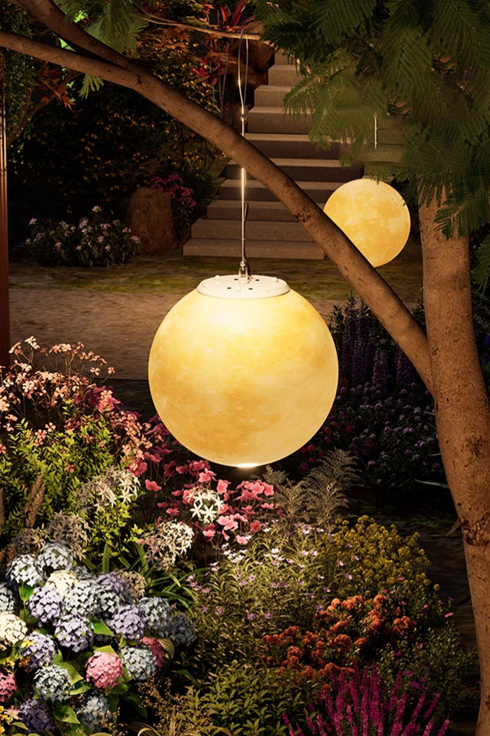 Outdoor Moon Pendant Lamp
