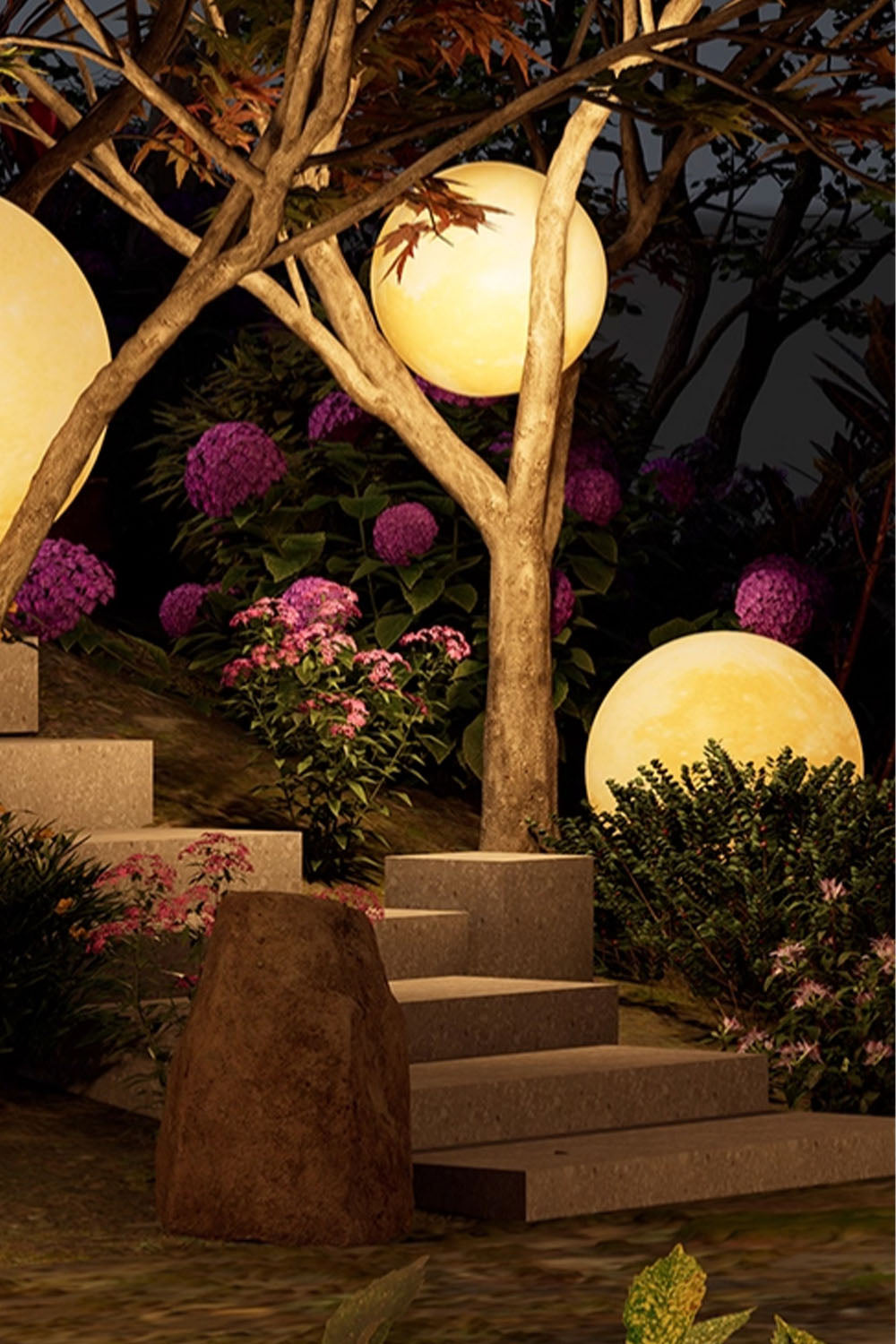 Outdoor Moon Pendant Lamp