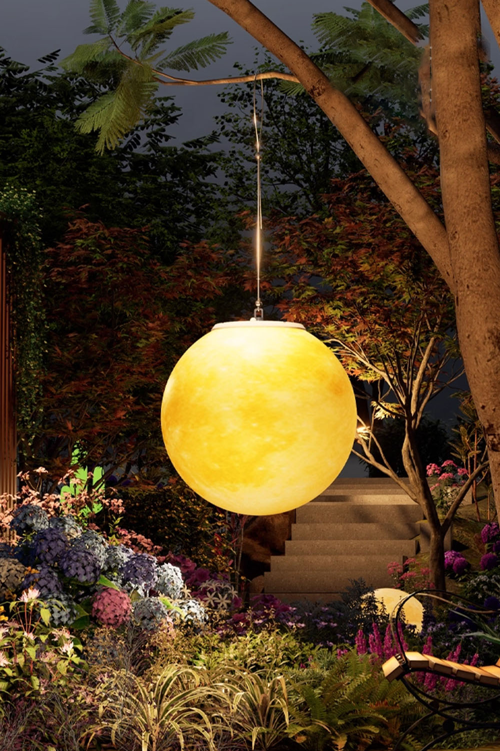Outdoor Moon Pendant Lamp