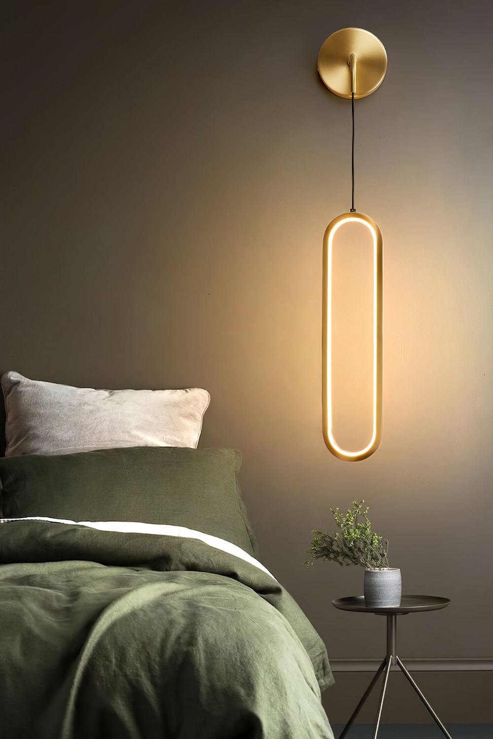 Oval LED Brass Wall Lamp - SamuLighting