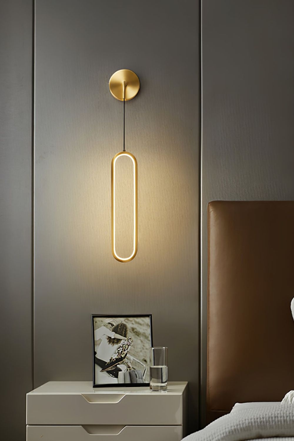 Oval LED Brass Wall Lamp - SamuLighting