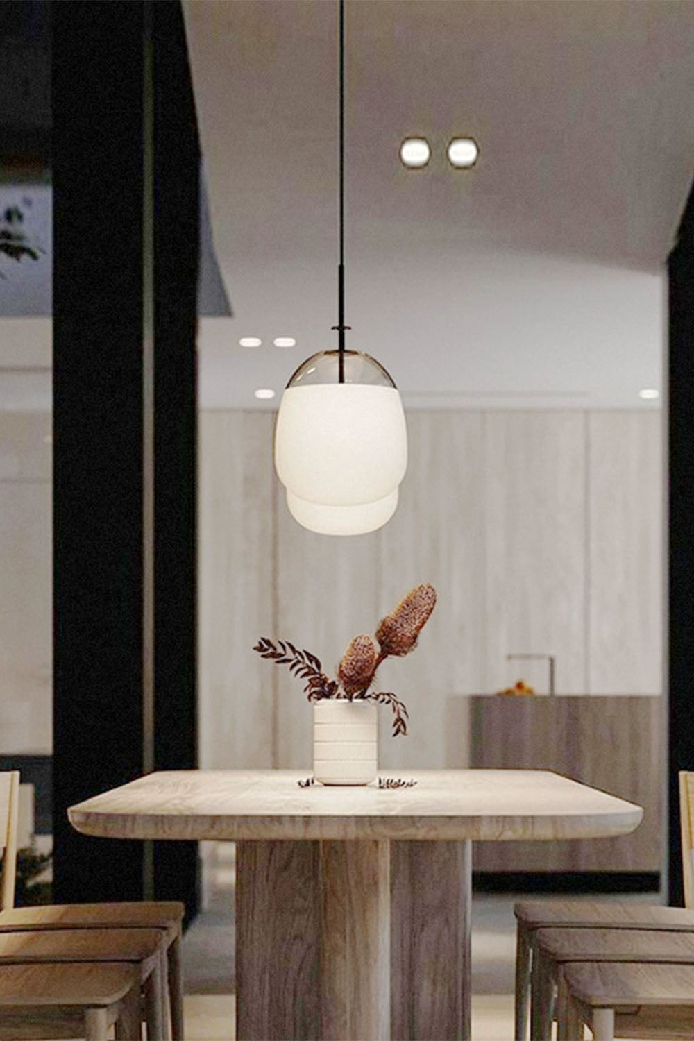 Oval Crystal Pendant Light