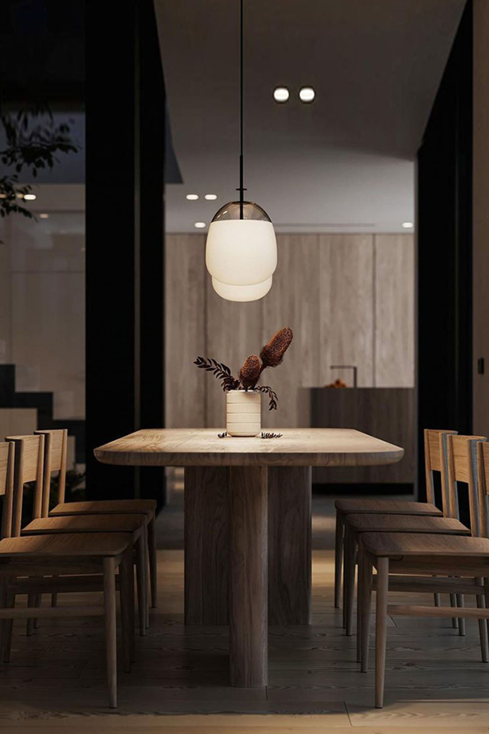 Oval Crystal Pendant Light