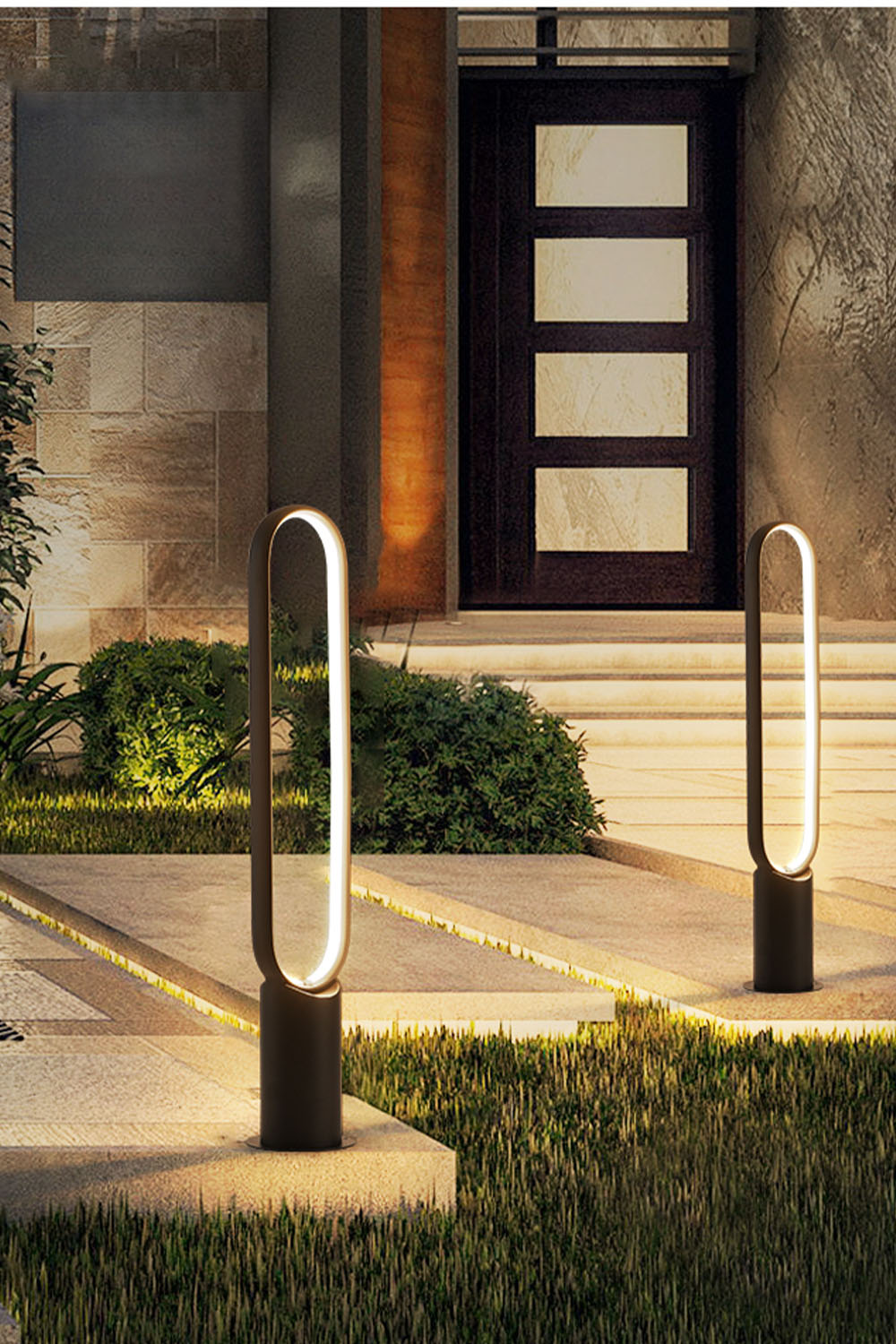 Oval Line Outdoor Floor Lamp