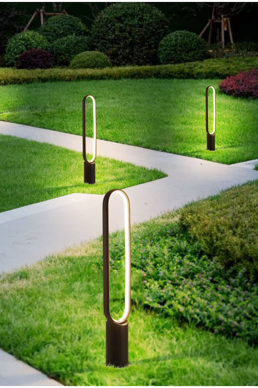 Oval Line Outdoor Floor Lamp