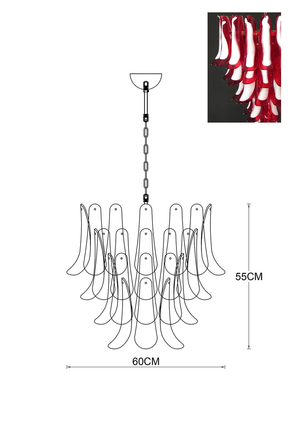 Murano Petals Chandelier