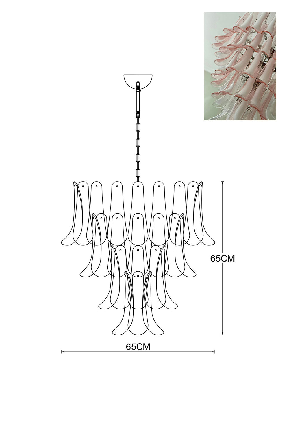 Murano Petals Chandelier