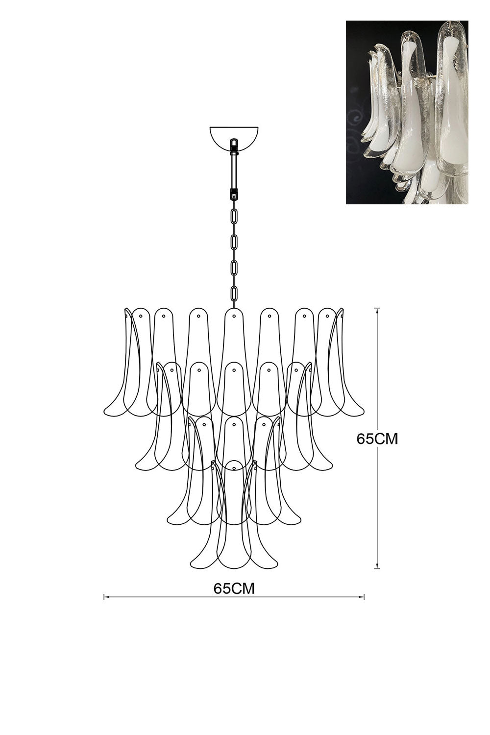 Murano Petals Chandelier