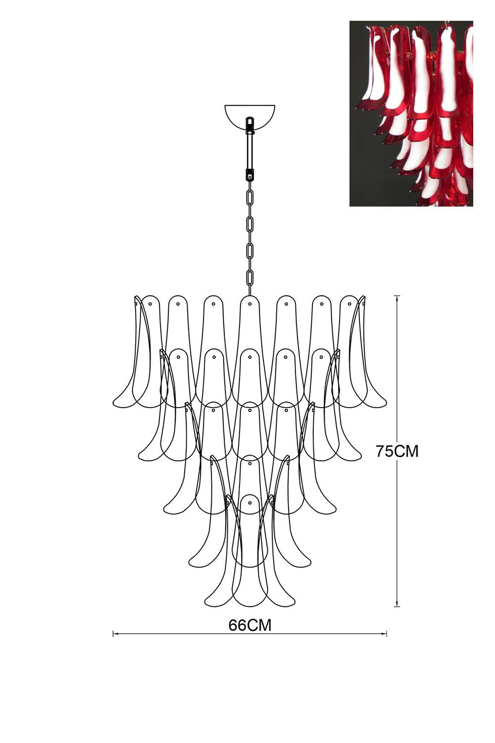 Murano Petals Chandelier