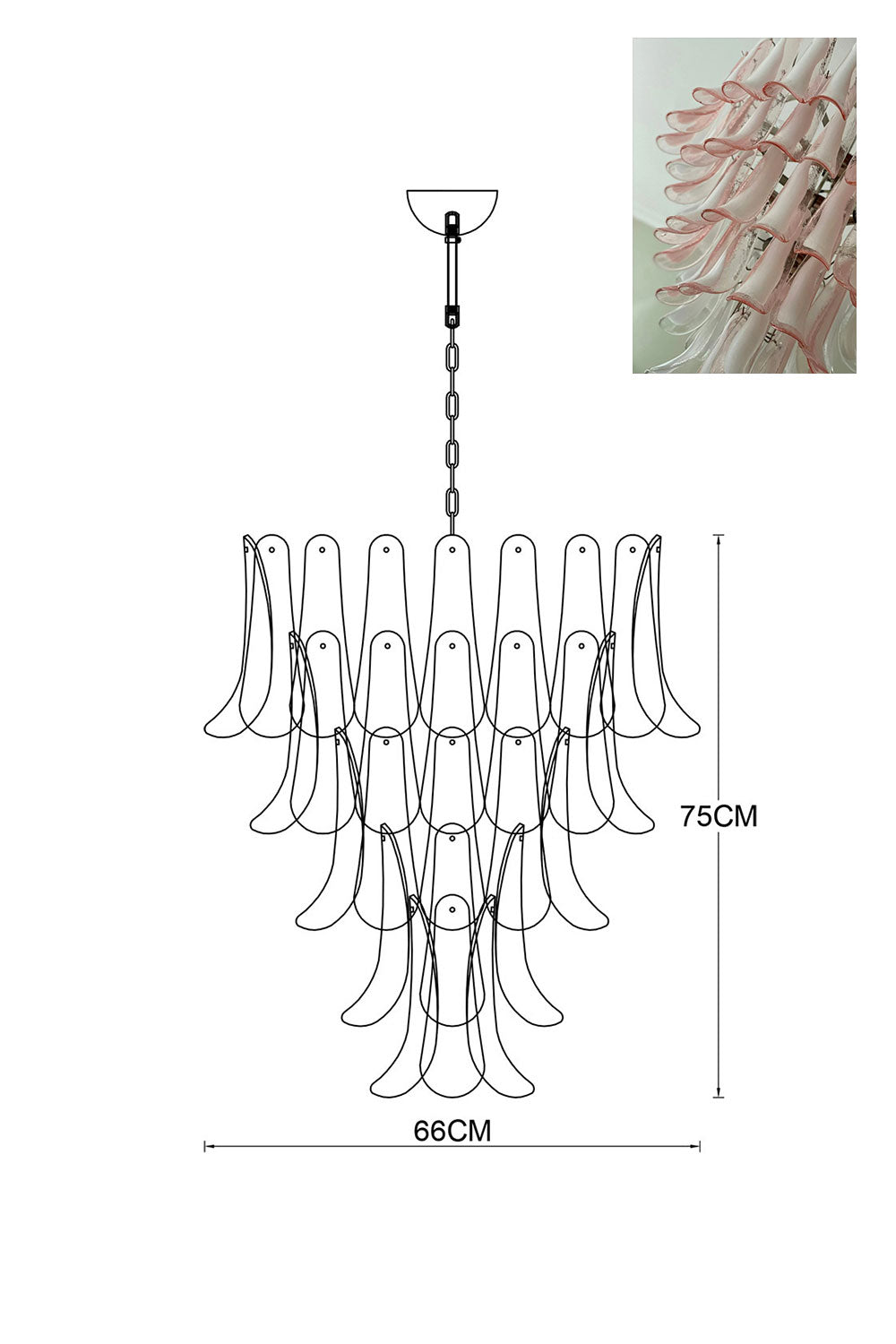 Murano Petals Chandelier