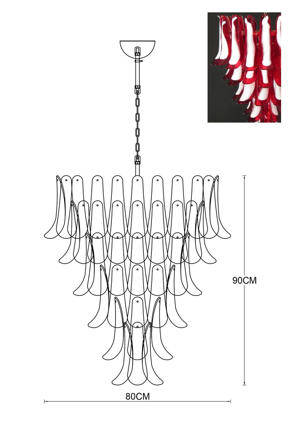 Murano Petals Chandelier