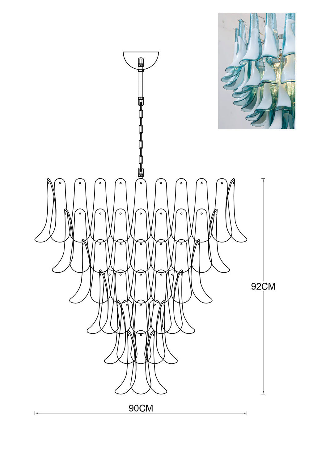 Murano Petals Chandelier