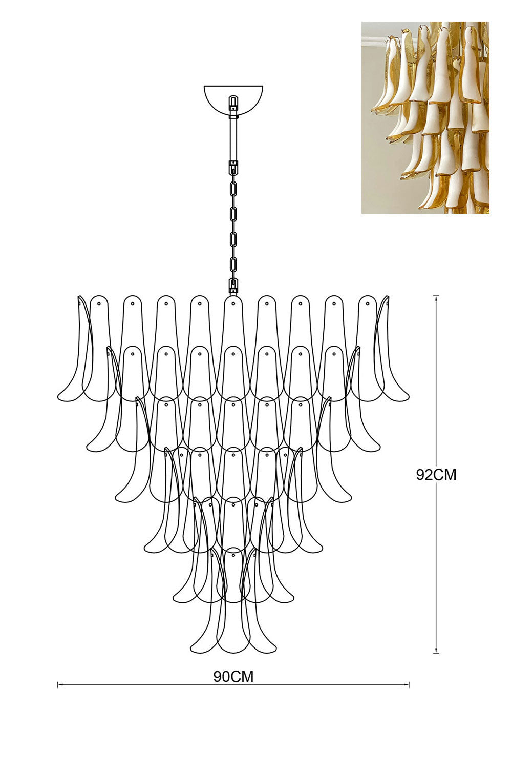 Murano Petals Chandelier