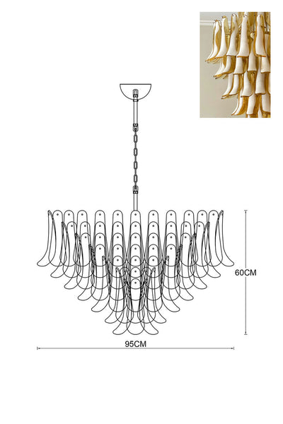 Murano Petals Chandelier