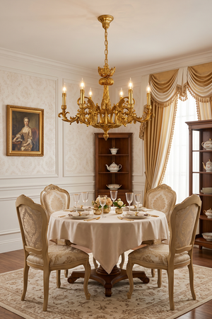 Pamprelle Brass Acanthus Grape Chandelier