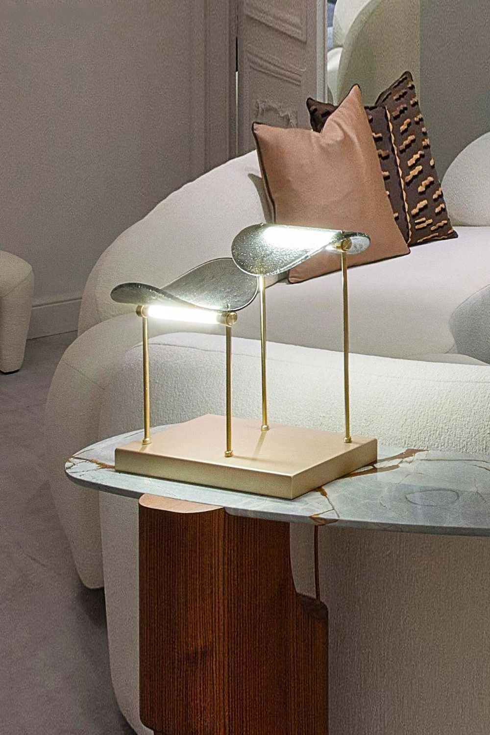 Paolo Castelli Manta Smoked Table Lamps