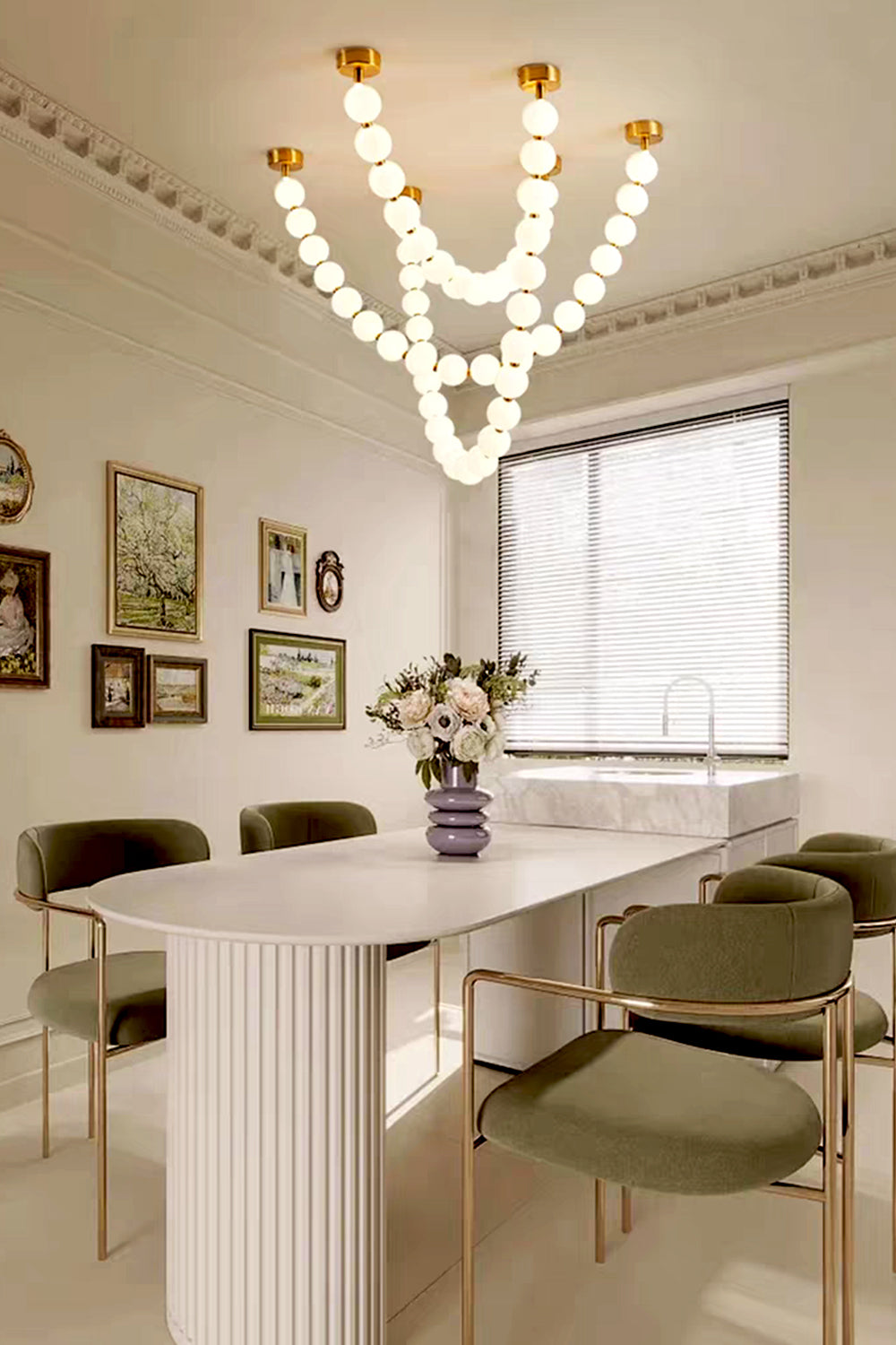 Pearl Necklace Chandelier