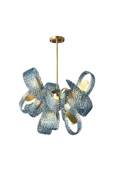 Petal Blue Glass Chandelier - SamuLighting