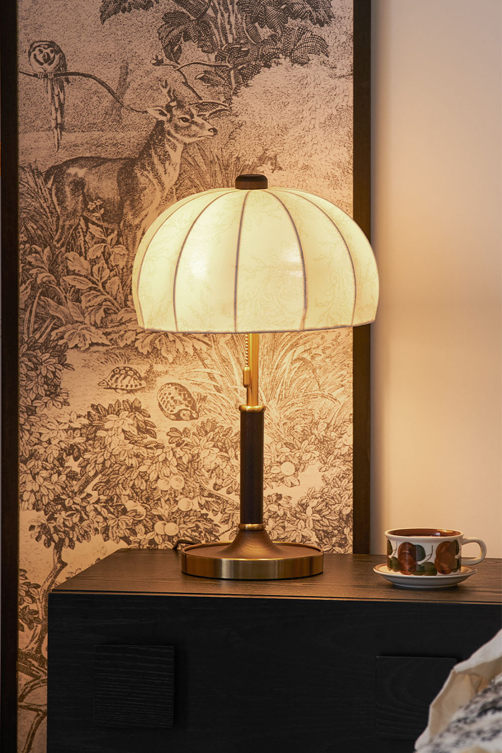 Petal Soft-Shade Pull-Cord Table Lamp