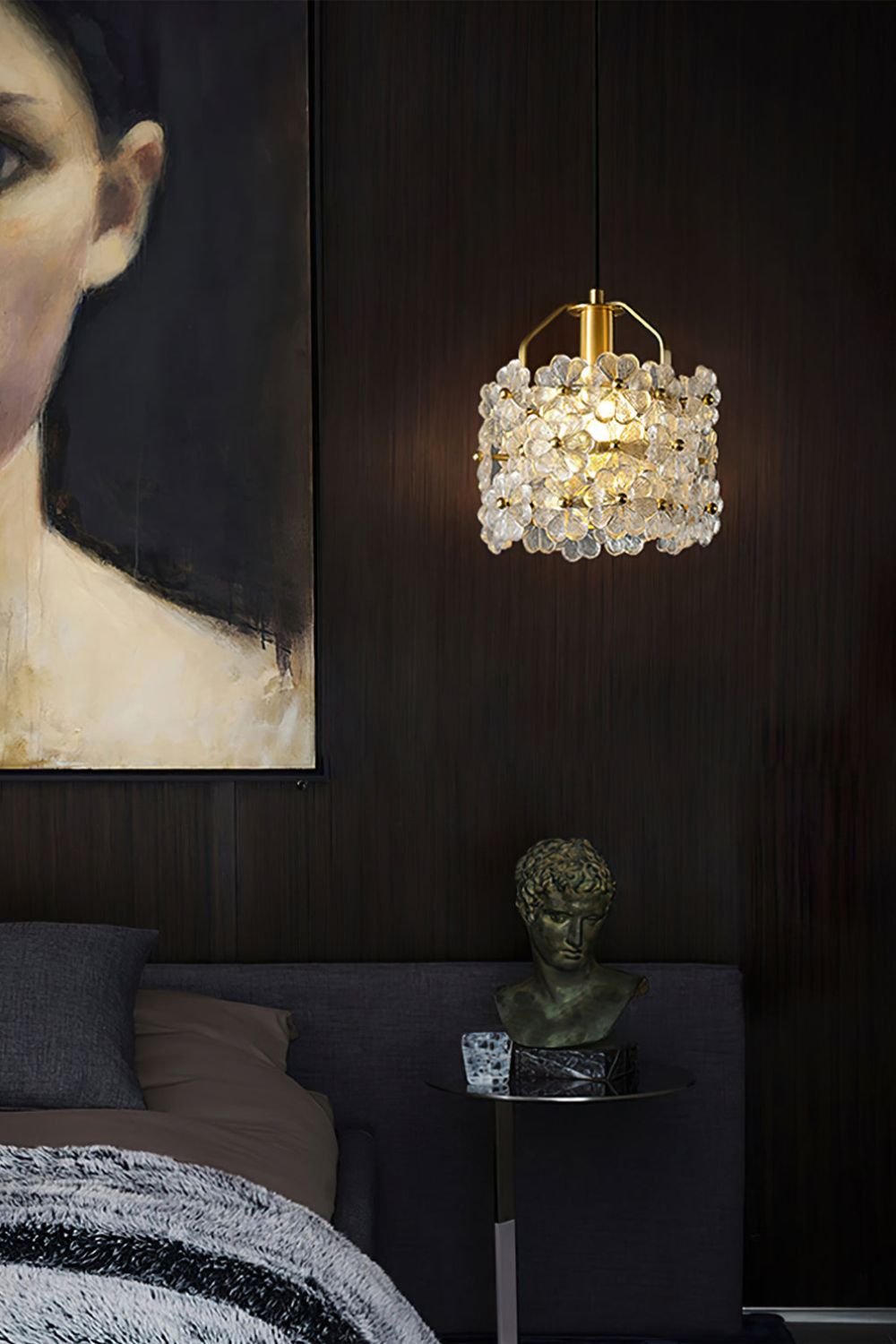 Petit Floral Glass Pendant Lamp - SamuLighting