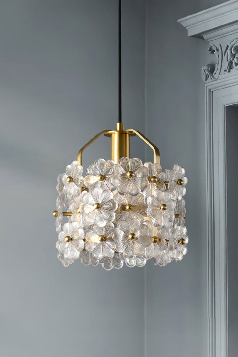 Petit Floral Glass Pendant Lamp - SamuLighting