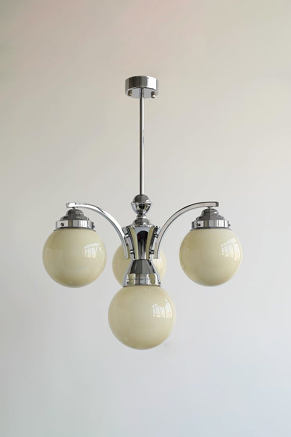 Pink Globe Modern Chandelier