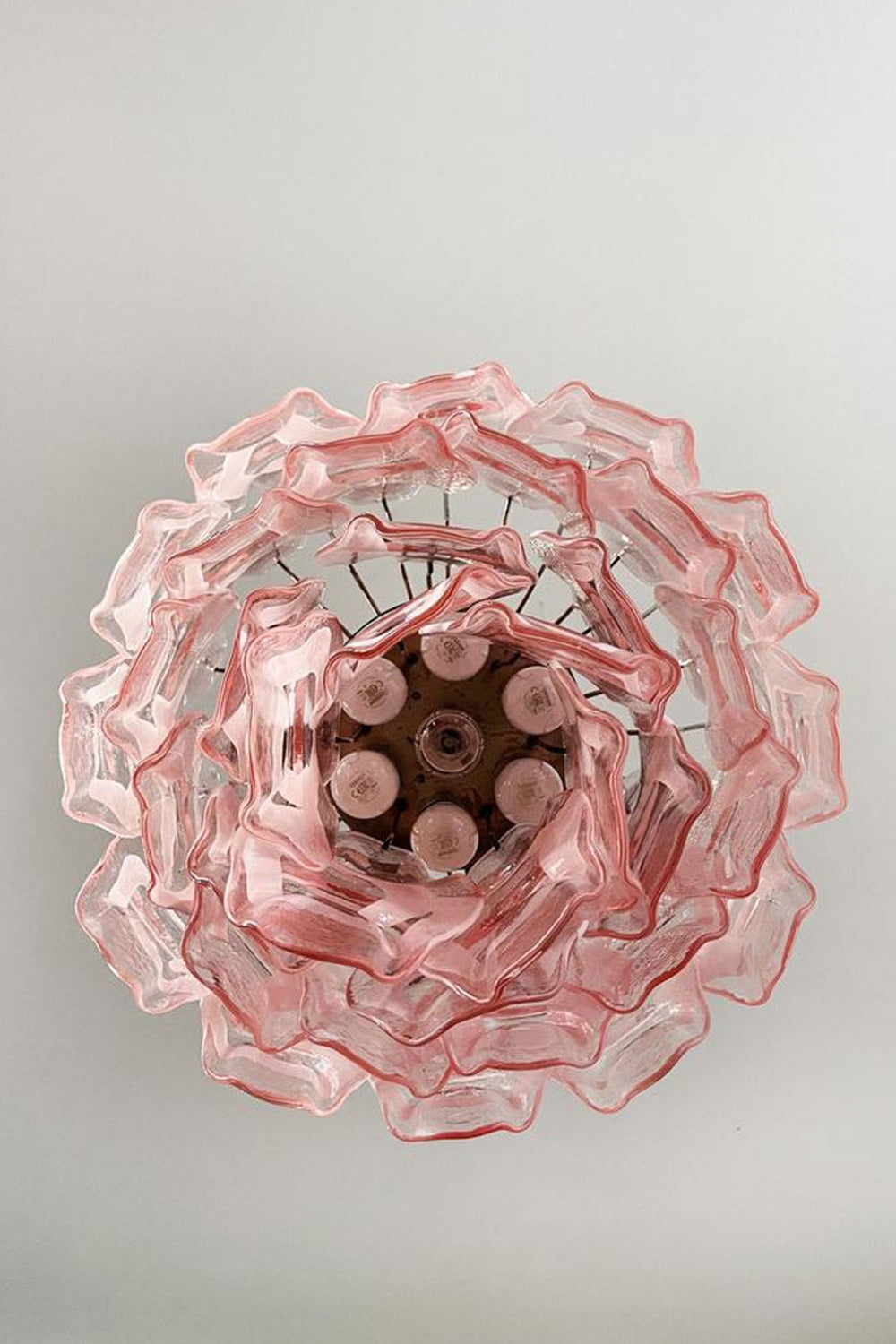 Pink Shell-Shaped Glass Chandelier
