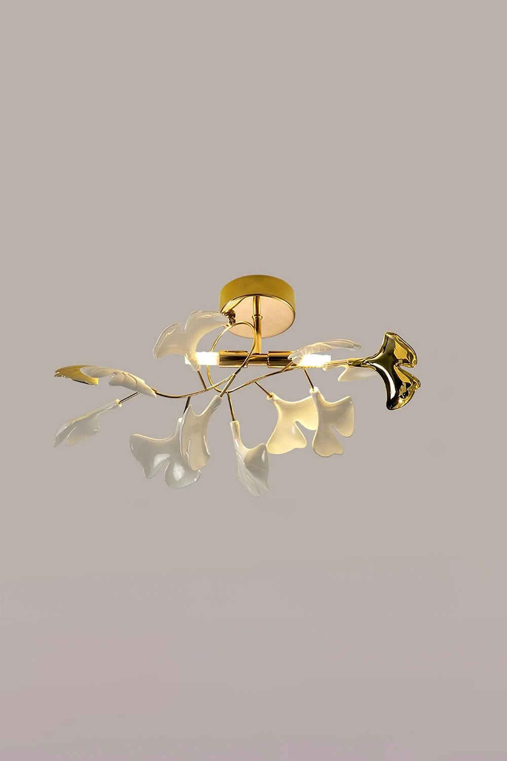 Porcelain Ginkgo Leaf Ceiling Light Samu Lamp