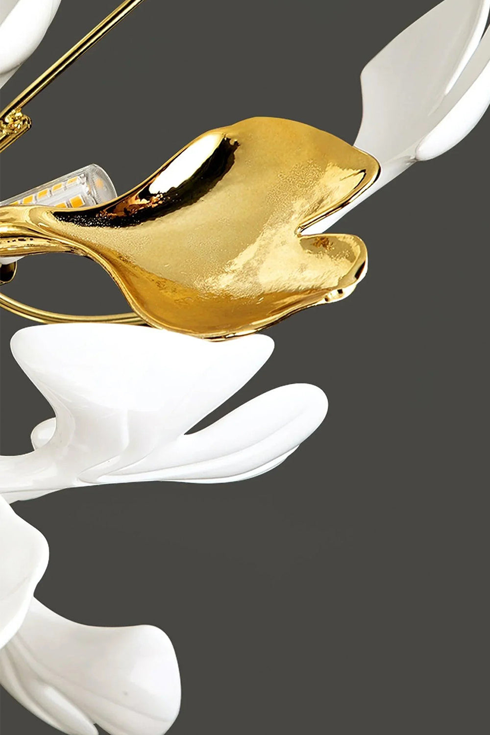 Porcelain Ginkgo Leaf Ceiling Light |Ceramics detail | Samu Lamp