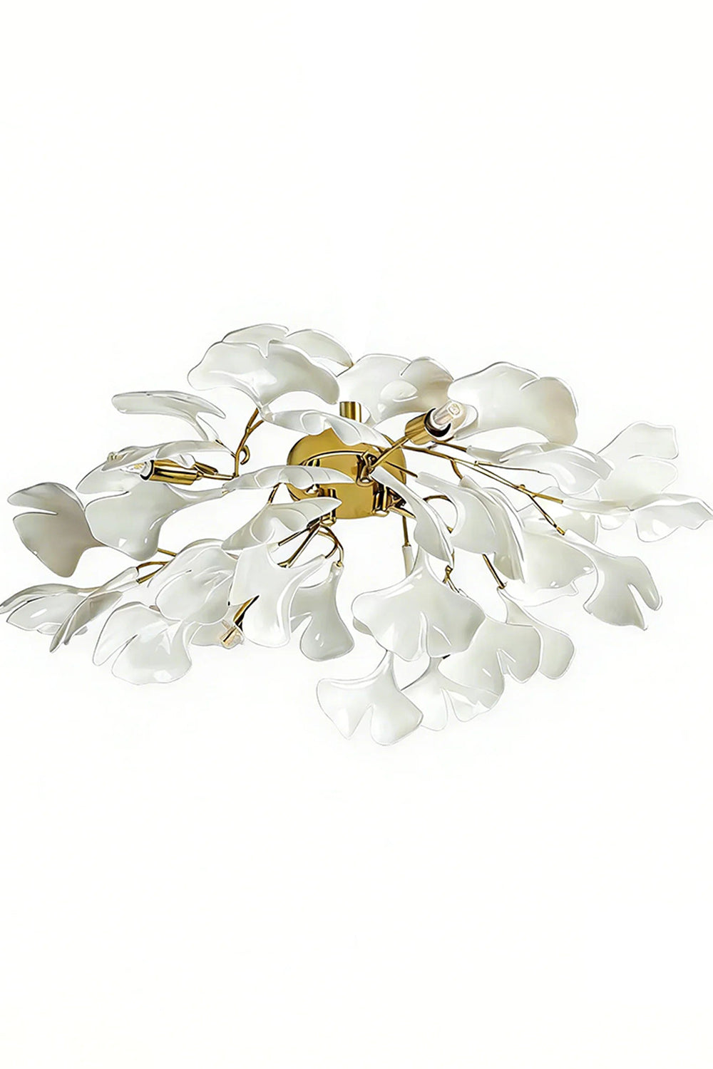 Porcelain Ginkgo Leaf Ceiling Light Samu Lamp
