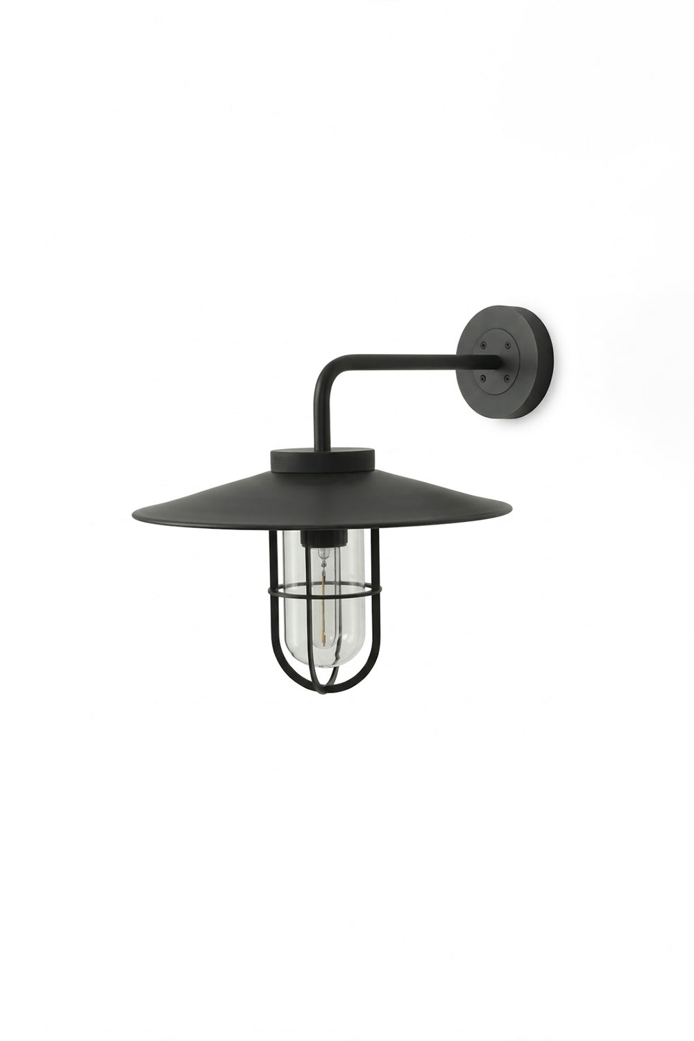 Portree wall light in black finish | Metal, Glass | Unlit product view on white background | Samu Lamp