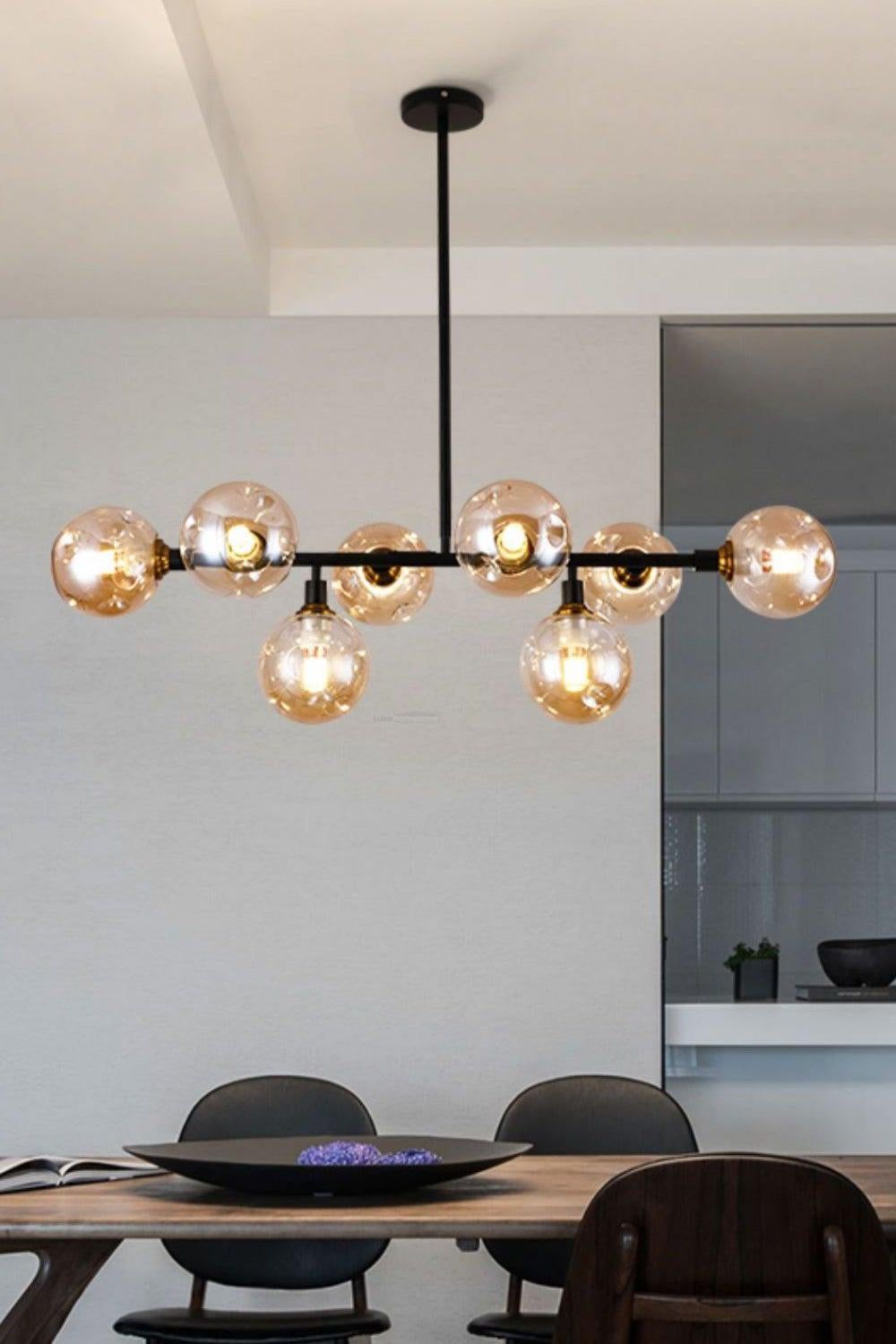 Primas Smoked Glass Linear Chandelier