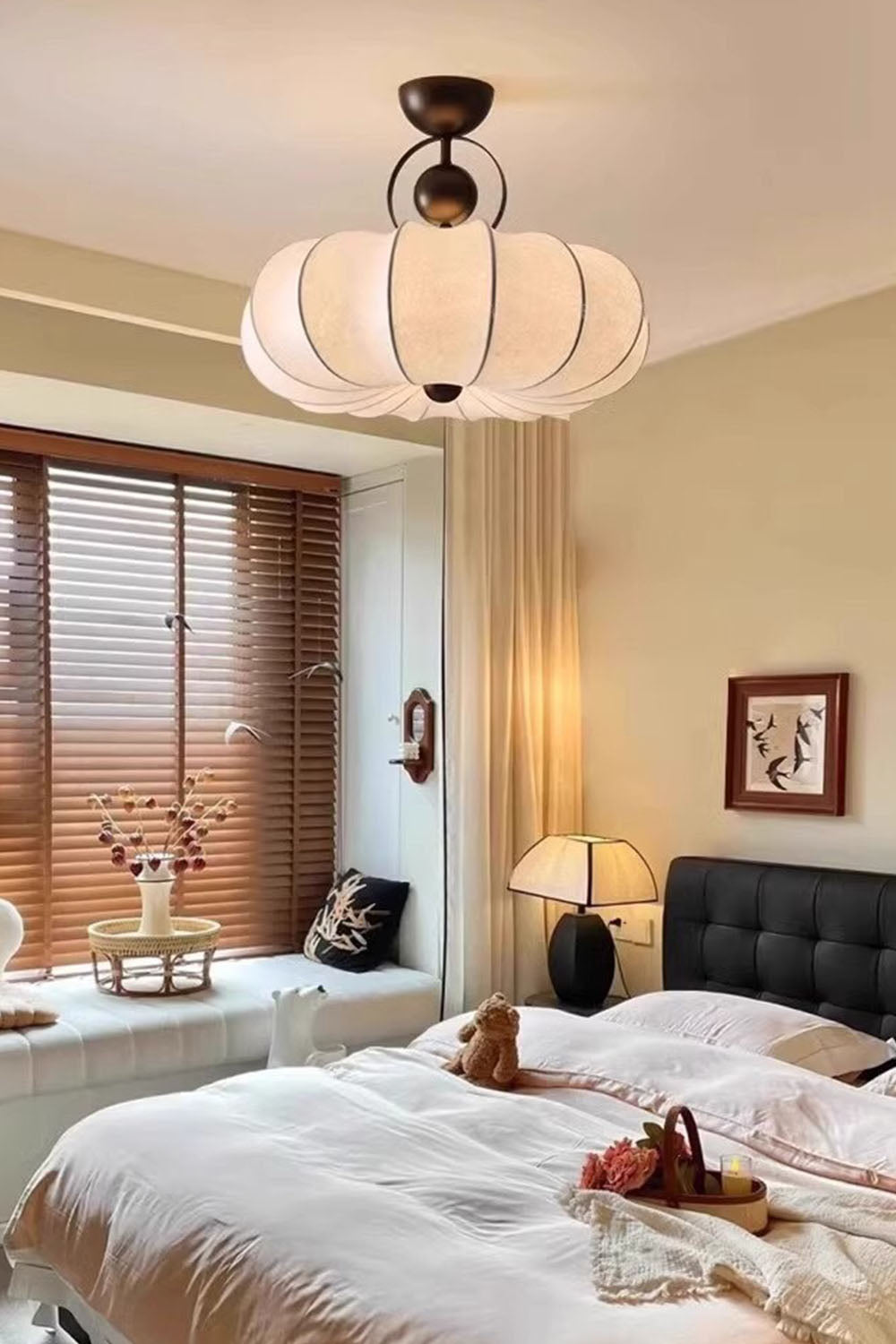 Pumpkin Silk Ceiling Lamp