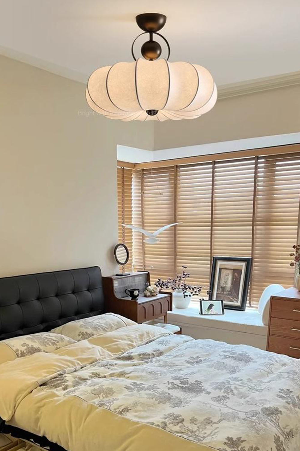 Pumpkin Silk Ceiling Lamp