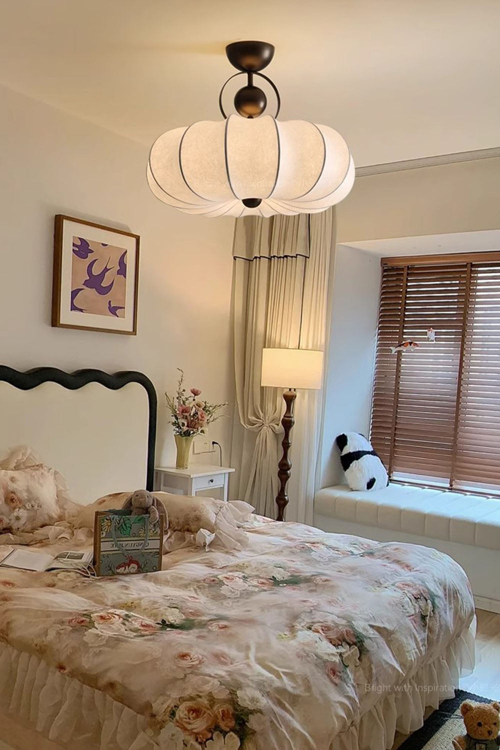 Pumpkin Silk Ceiling Lamp