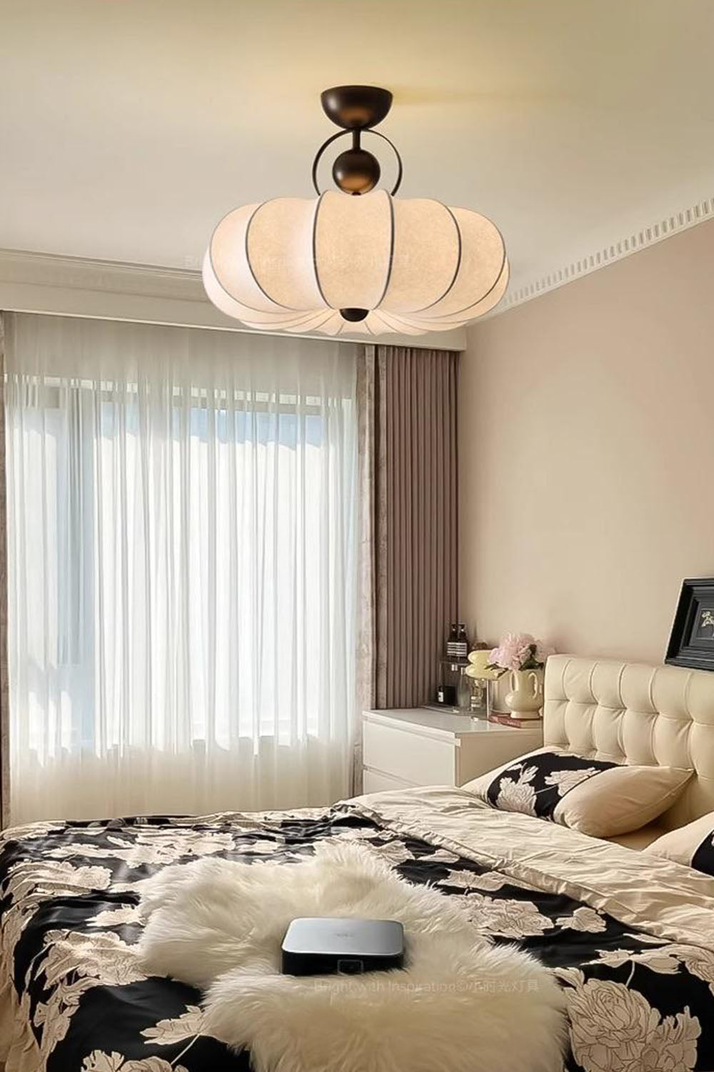 Pumpkin Silk Ceiling Lamp