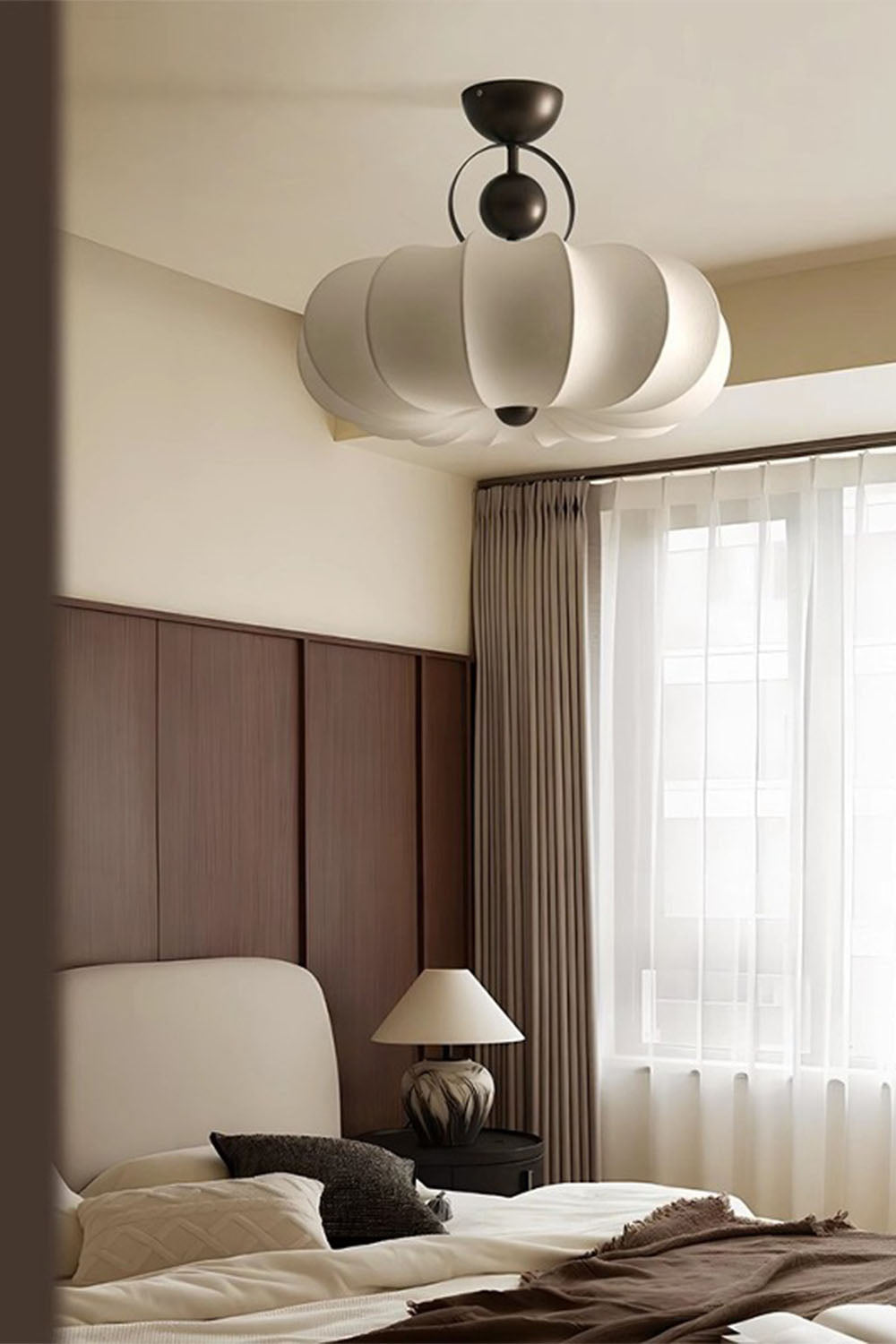 Pumpkin Silk Ceiling Lamp