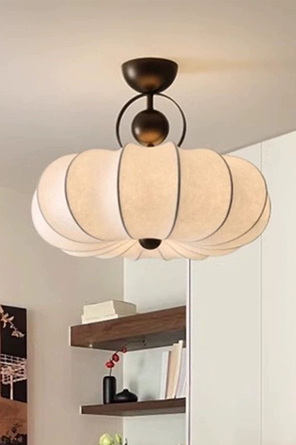 Pumpkin Silk Ceiling Lamp