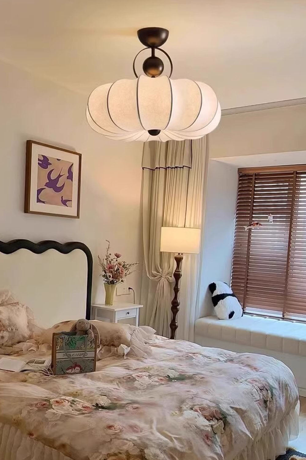 Pumpkin Silk Ceiling Lamp