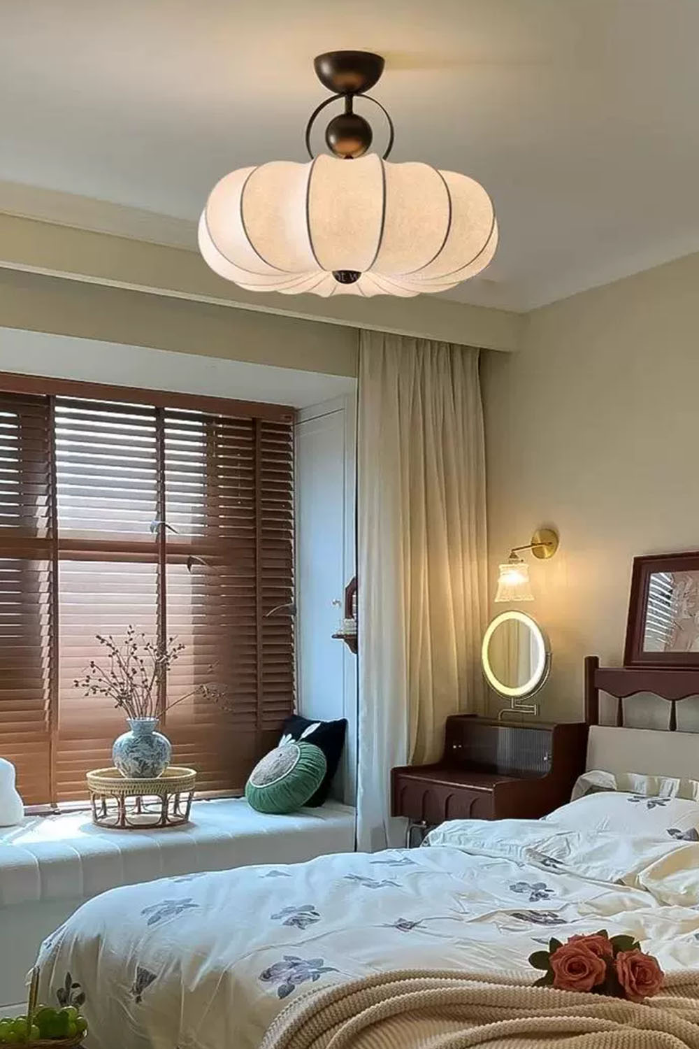 Pumpkin Silk Ceiling Lamp