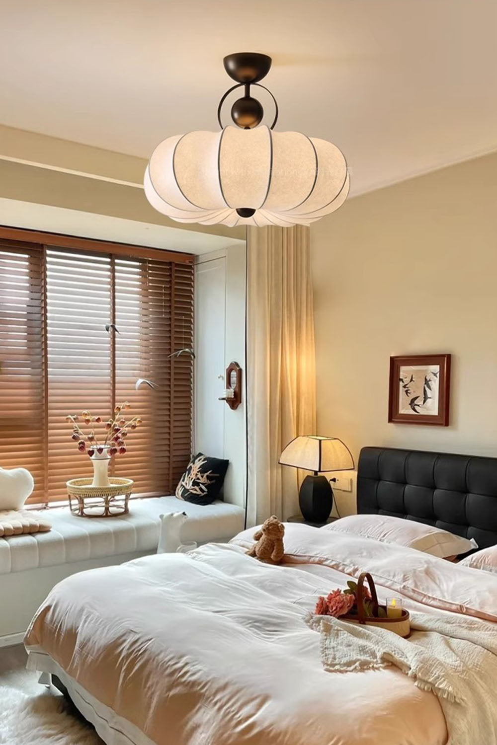 Pumpkin Silk Ceiling Lamp