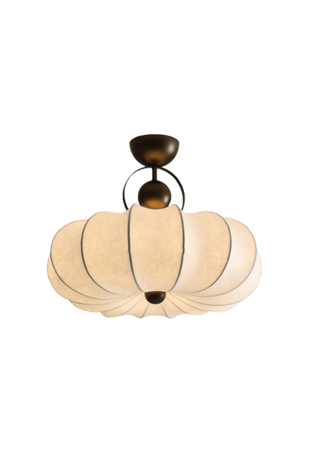 Pumpkin Silk Ceiling Lamp