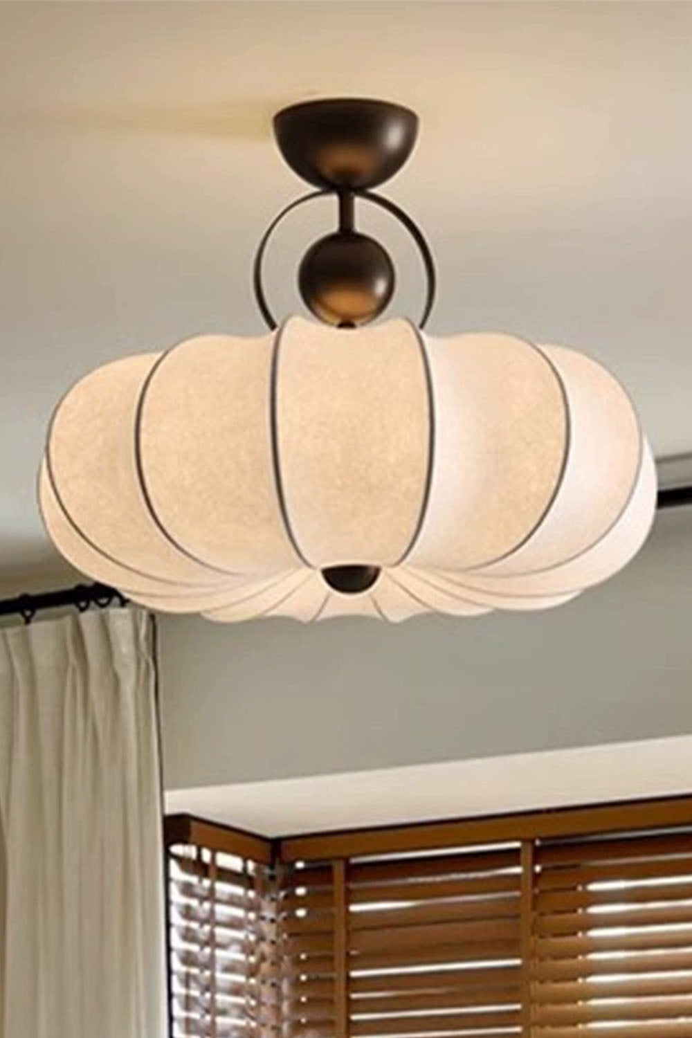 Pumpkin Silk Ceiling Lamp