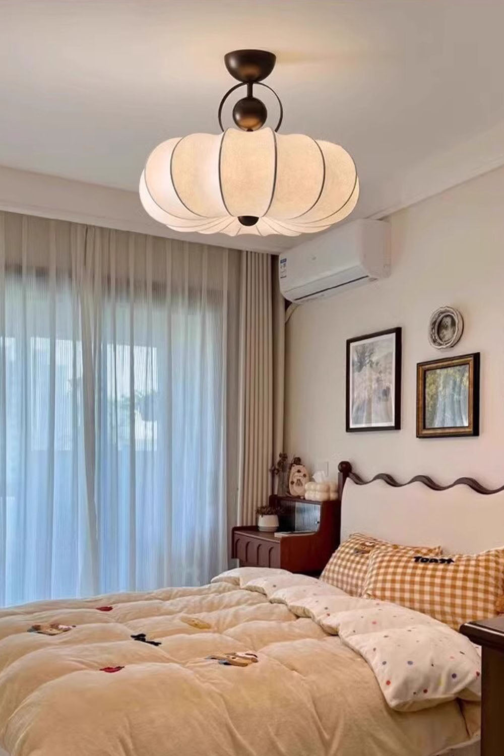 Pumpkin Silk Ceiling Lamp