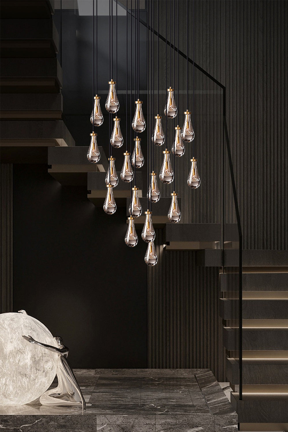 Raindrop Linear Chandelier