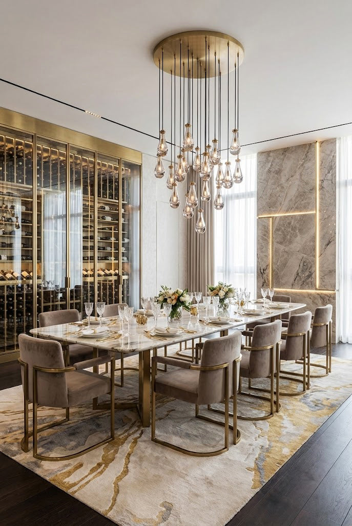 Raindrop Linear Chandelier