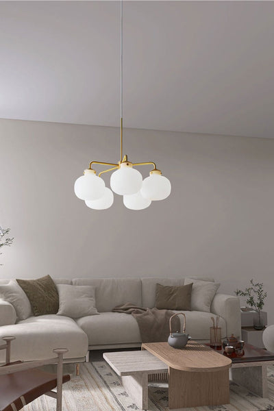 Raito Glass Globe Pendant Chandelier