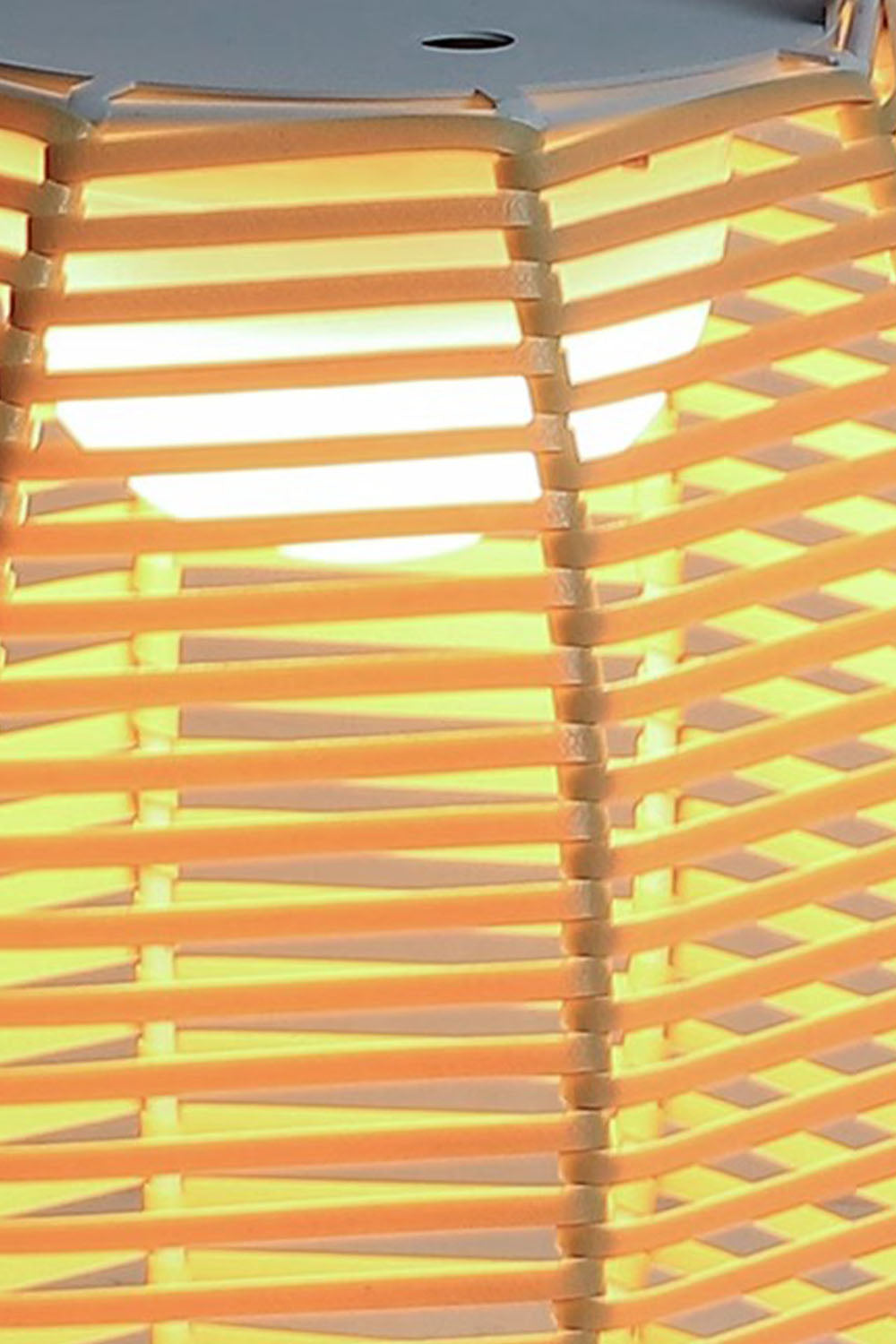 Rattan Lantern Rechargeable Solar Outdoor Table Lamp