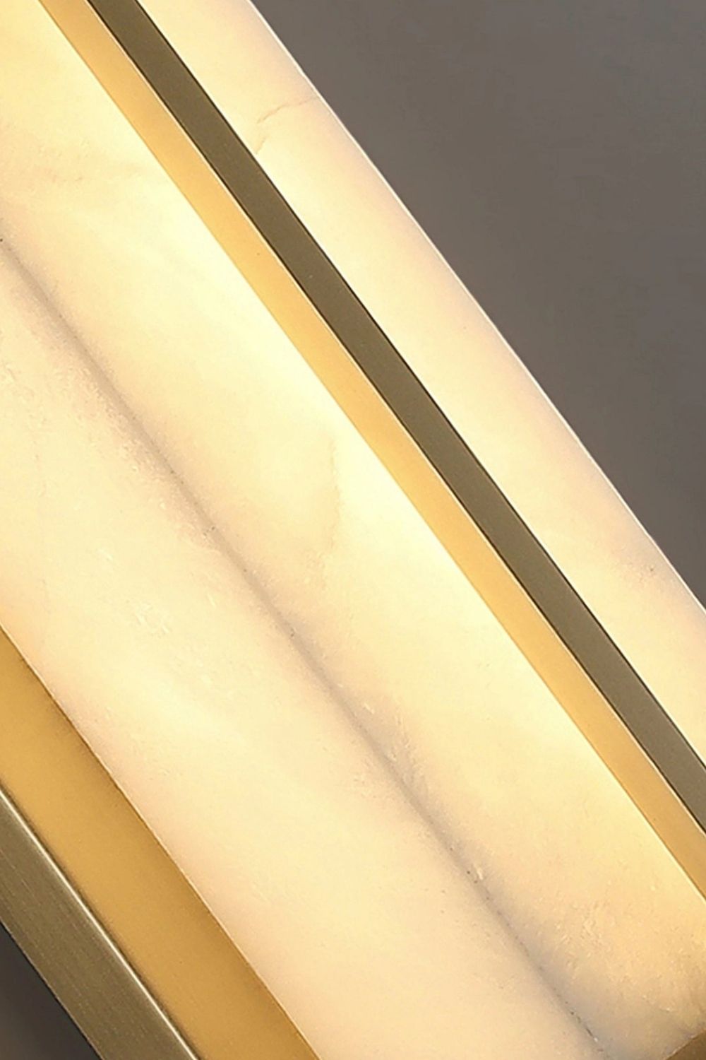 Rectangular Alabaster Brass Wall Lamp